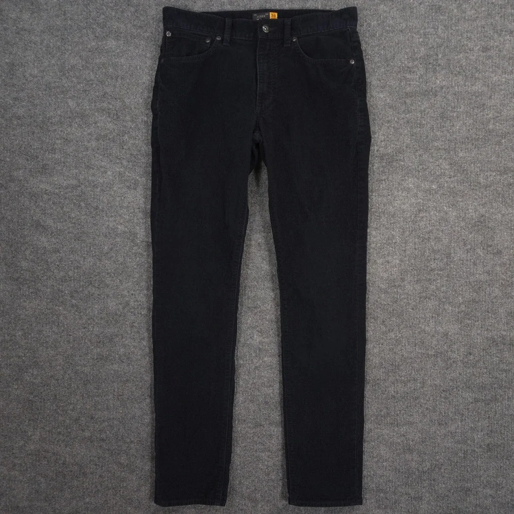 J Crew Corduroy Pants Mens 30X32 Deep Navy Blue 484 Slim Straight Preppy Casual‎